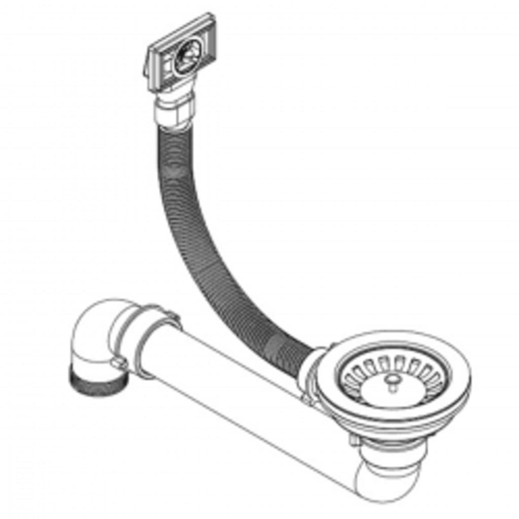 Gocciolatoio per lavello da cucina, vasca sottopiano singola reversibile con foro di montaggio per rubine 02_0002348 - 3