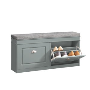Meuble de Rangement à Chaussures Armoire à Chaussures Commode à Chaussures 2 abattants, FSR78-W