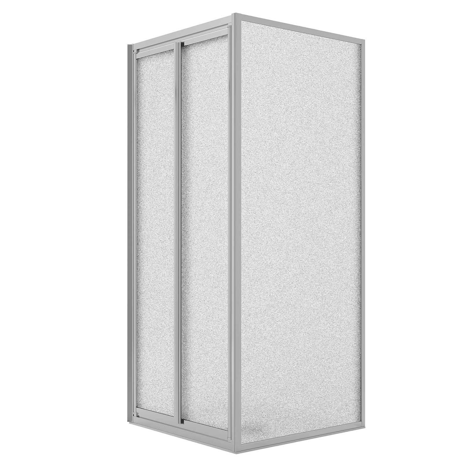 SOFIA Cabine de douche 80 x 100 cm + receveur H.190 porte pivotante verre 6 mm transparent, chromé