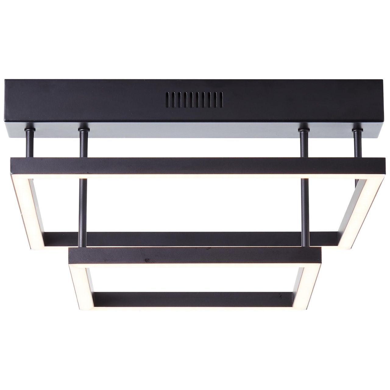 Brilliant Mosako lampa sufitowa panel LED 30cm czarny/biały metal/tkanina czarny 20 W LED zintegrowany