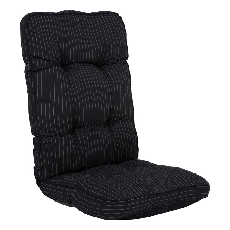 Poduszka na fotel ogrodowy 124 x 48 cm Royal / Lena czarny paski PATIO