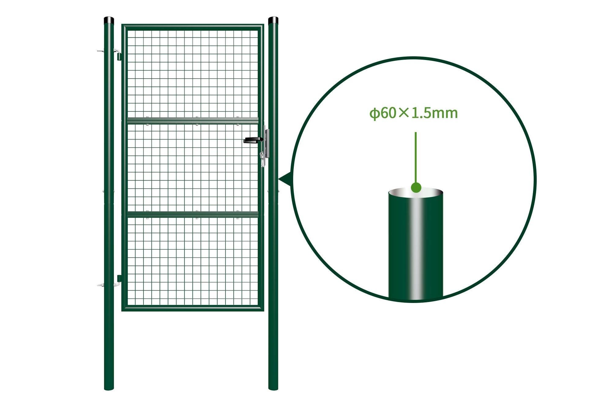 Portillon grillagé 1m OLGA H.180cm Vert - 7