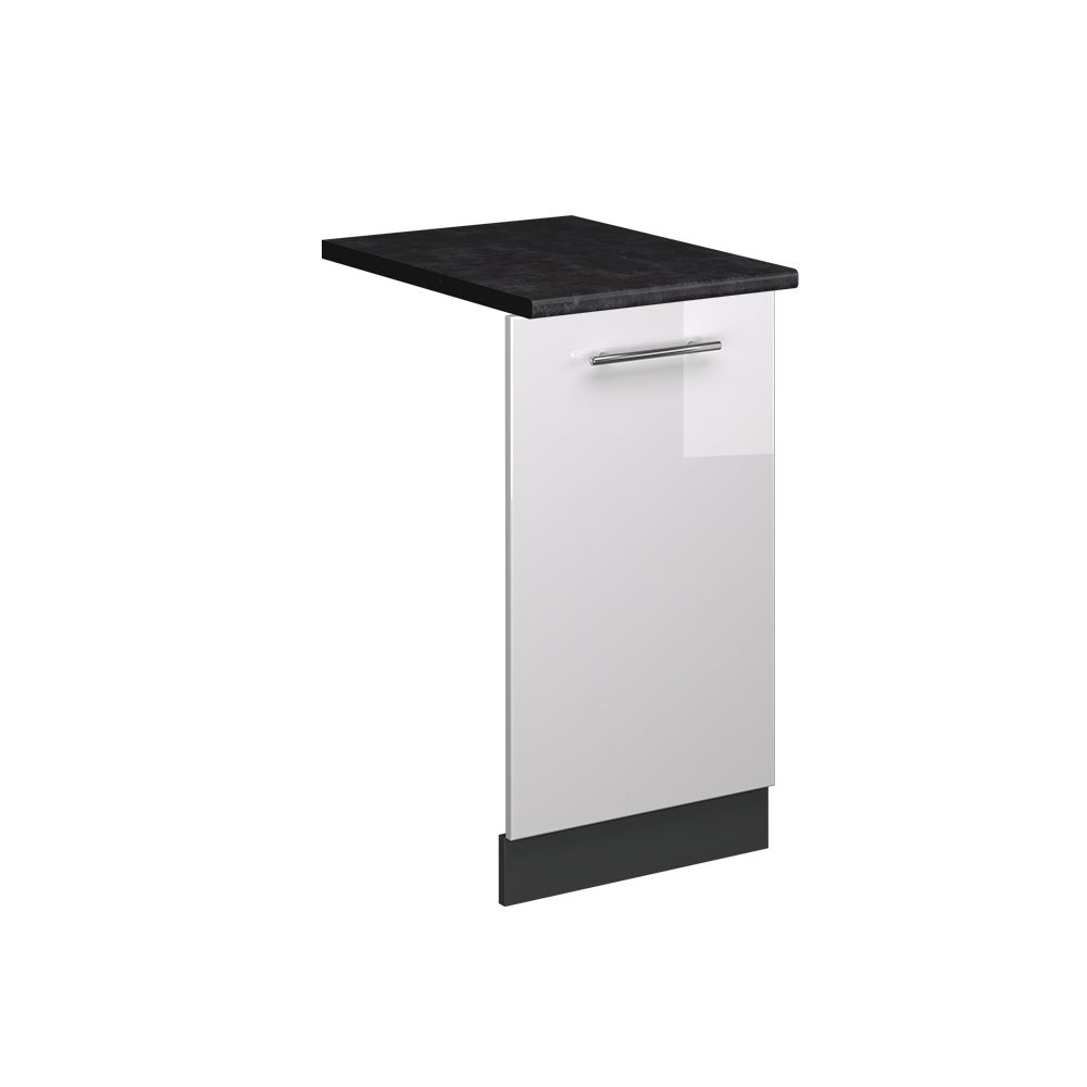 Vicco Panel przedni zmywarki Fame-Line, Biały wysoki połysk, 45 cm , BP Antracyt