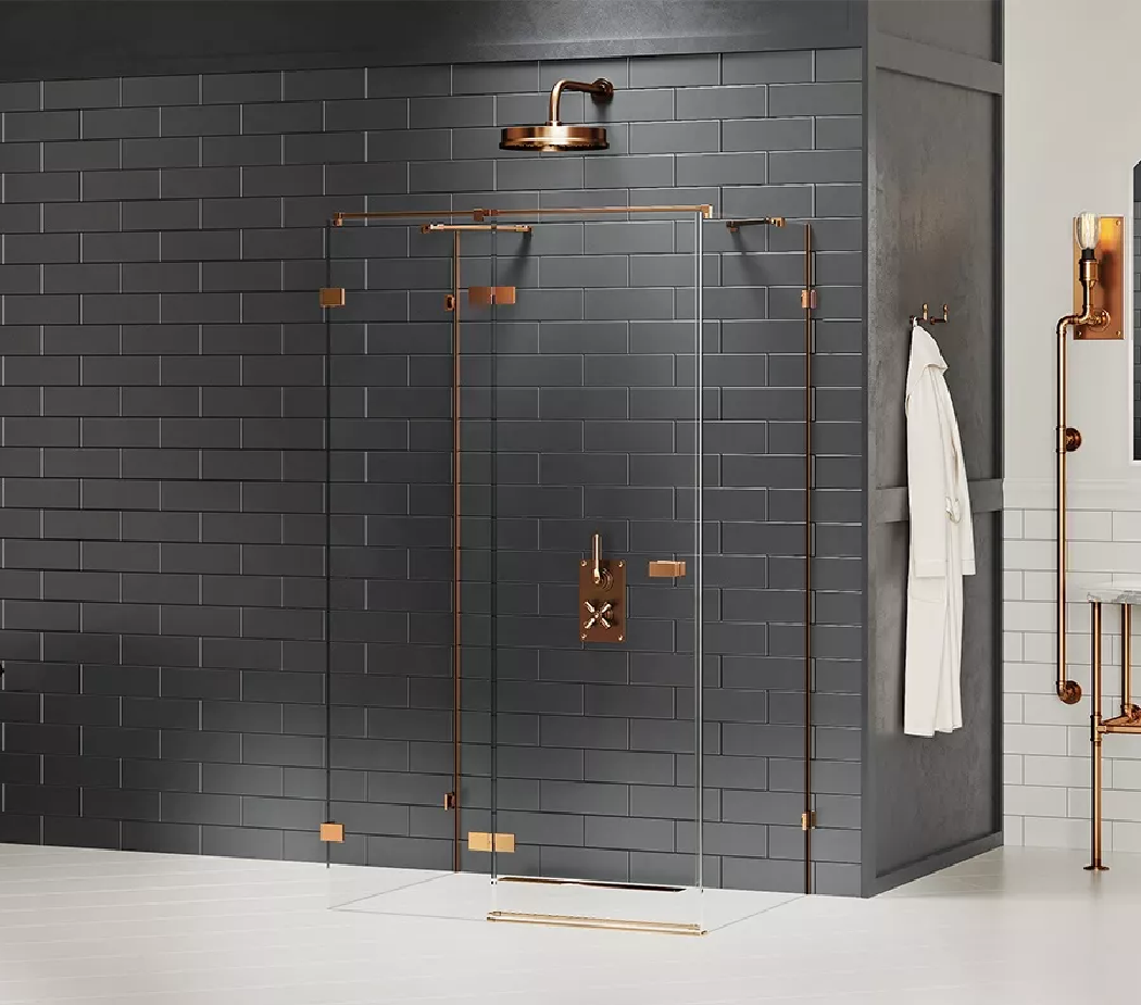 Cabine de douche 80x70 cm Porte battante d'angle et paroi fixe Profils