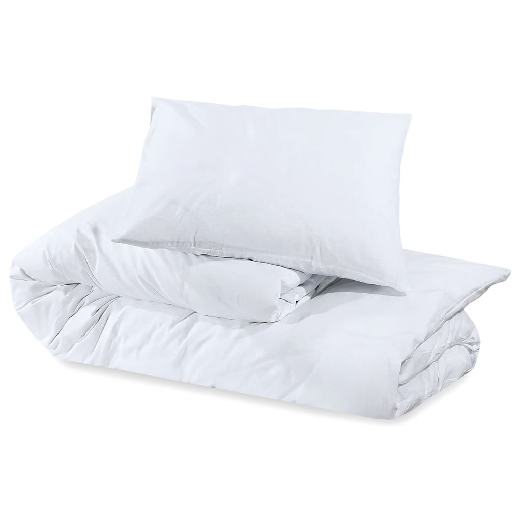 Ensemble de housse de couette Blanc 240x220 cm Microfibre - 6