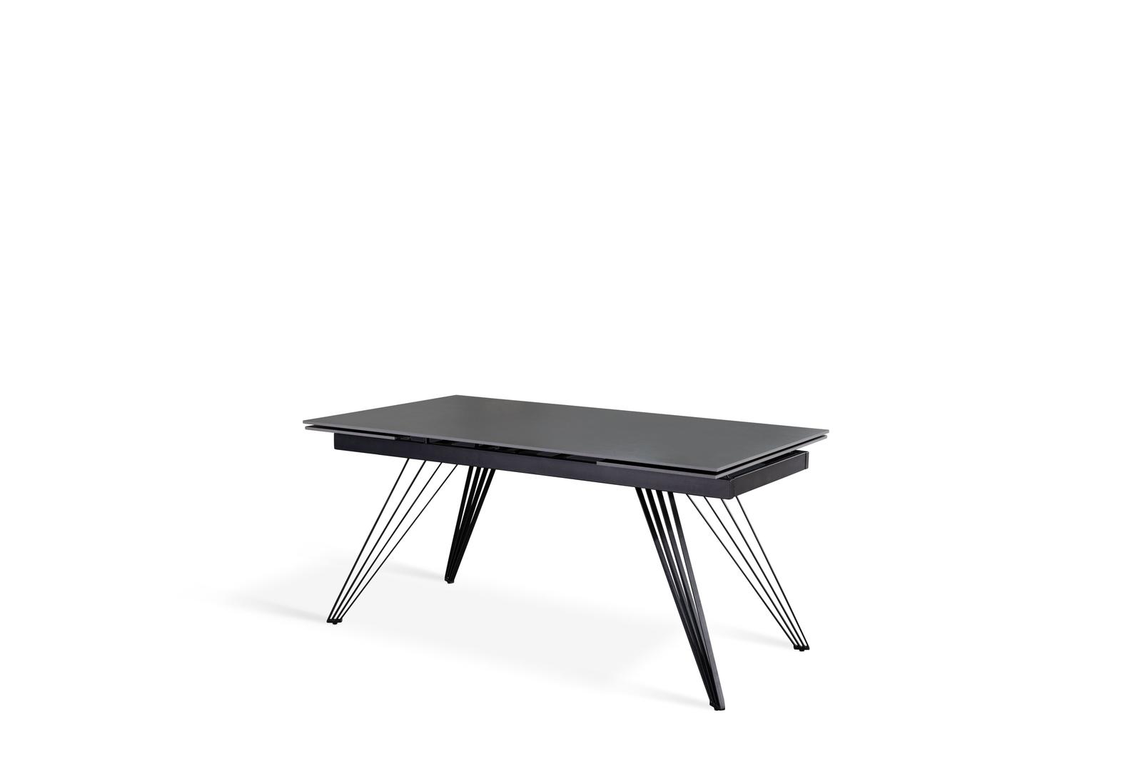 Dopasuj 1 - Stół rozkładany (160/240 x 90 cm) w kolorze czarnej ceramiki