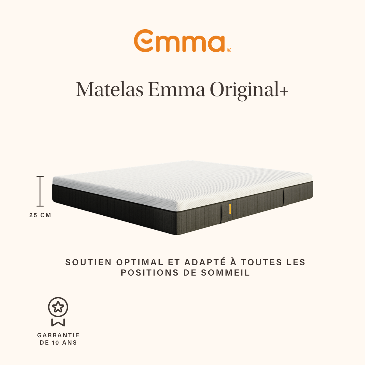 EMMA | Matelas Original+ 160x200 | Mémoire de Forme + Ressorts | Housse Plus Respirante | MEILLEUR CHOIX Emma - 2