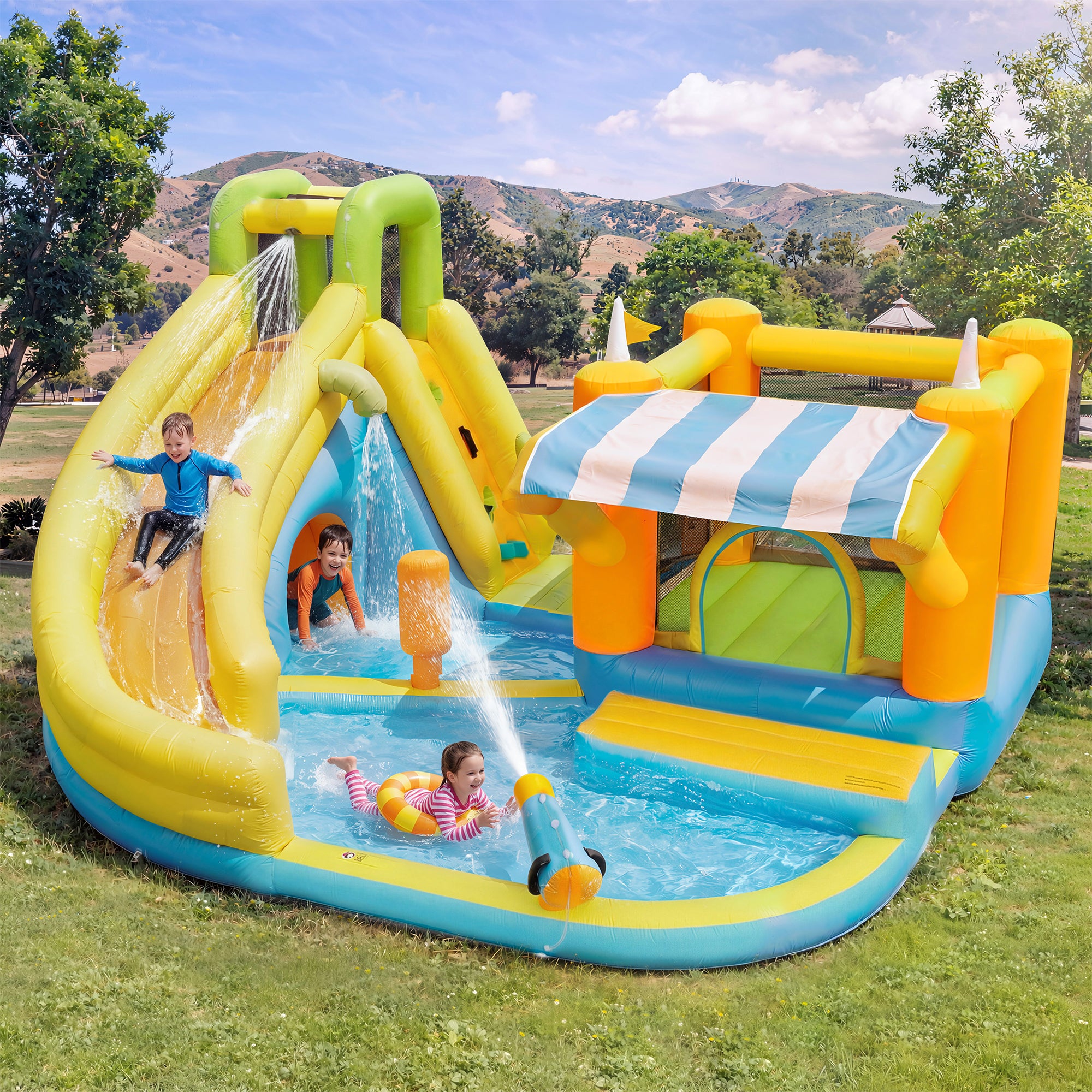 LUSTERMOON Lot de 4 Jouets Aquatiques gonflables flottants pour Adultes et Enfants avec poutres de Combat gonflables pour Adultes et Enfants, Jeux de Sports Nautiques, Jeux de Natation, Jouets de
