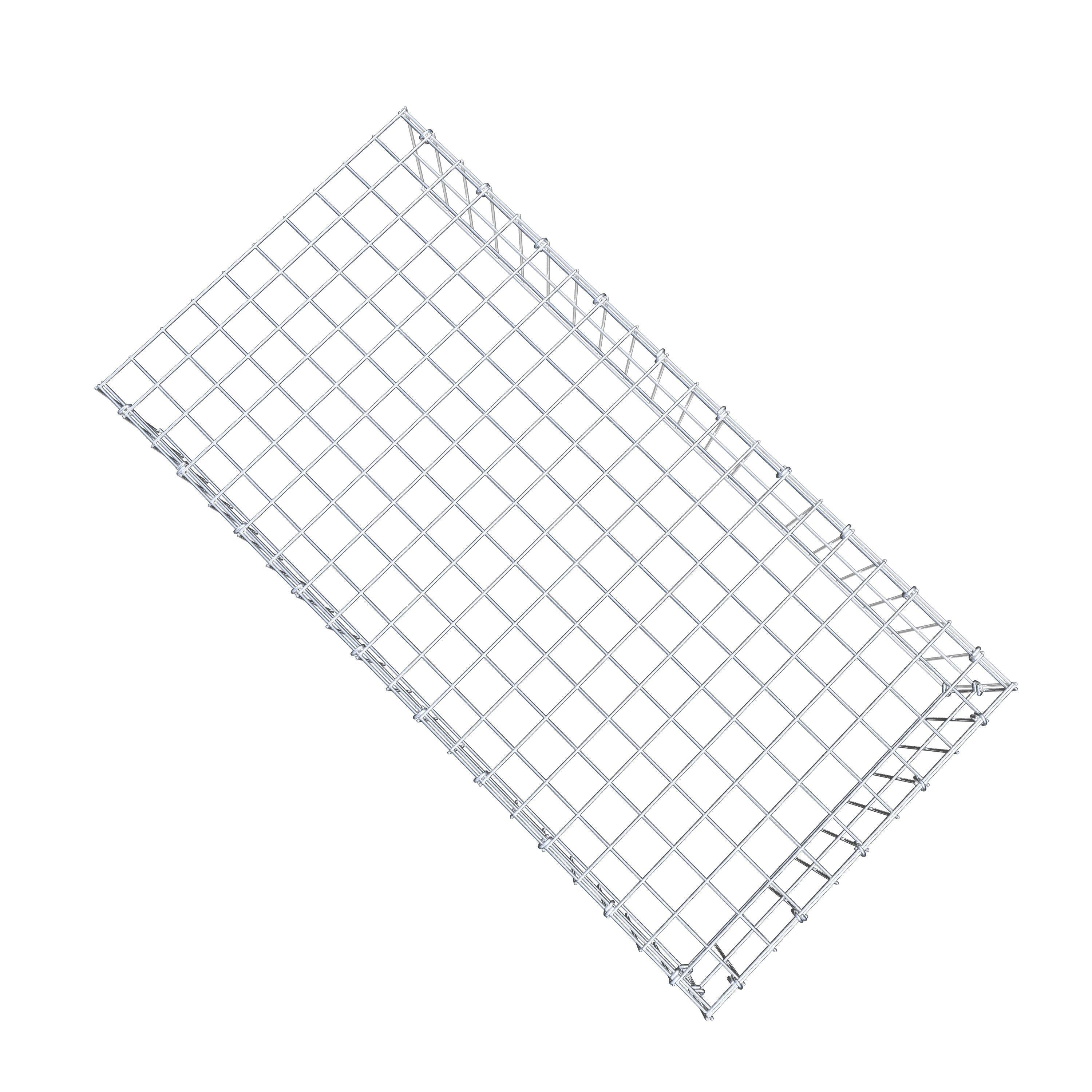 Gavión para ampliar y apilar, 100x20x50cm (LxHxP), malla 5 x 10cm, sin rejilla frontal ni inferior - 8
