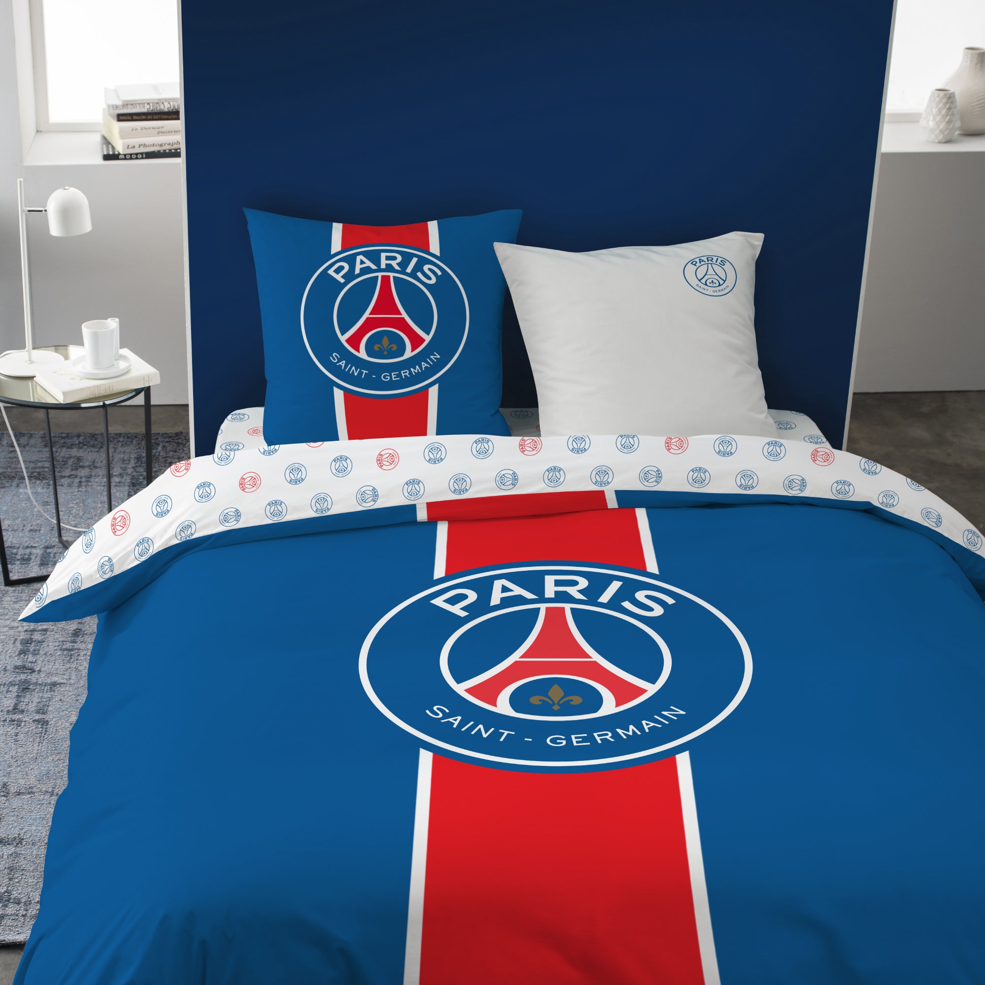 Parure de lit imprimée 100% coton, PSG CLASSIC - 5
