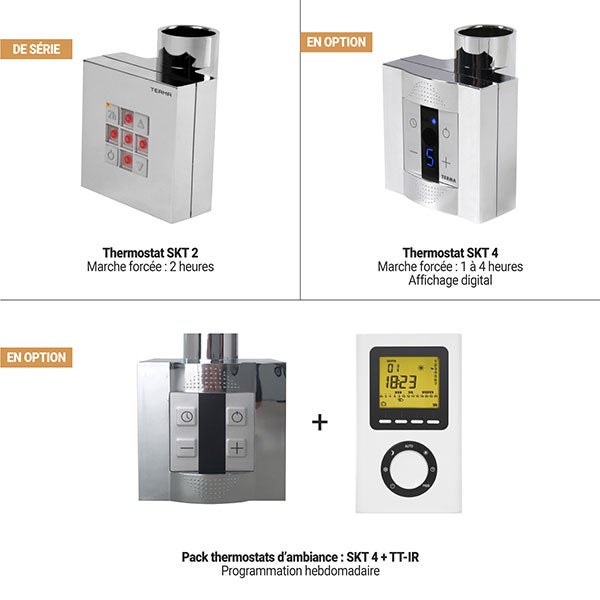 Sèche-serviette électrique chromé - (HxL) 1580x600 mm - 600 Watts - 600 Watt - ALE1580-600E8CRO - 6
