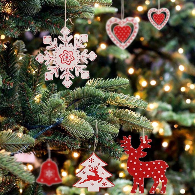 Ornements de Noël en Velours Floqué Lot de 12, 6cm Décorations d'Arbre en Plastique Peint avec Cordes Suspendues Ornements de Noël en Velours Floqué Lot de 12, 6cm Décorations d'Arbre en Plastique Peint avec Cordes Suspendues