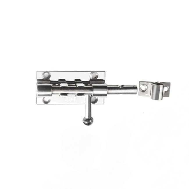 Qiilu Loquet De Porte 304 Acier Inoxydable Avec 2 Clés - Serrure Boîte à Outils Camion Remorque Camping-car