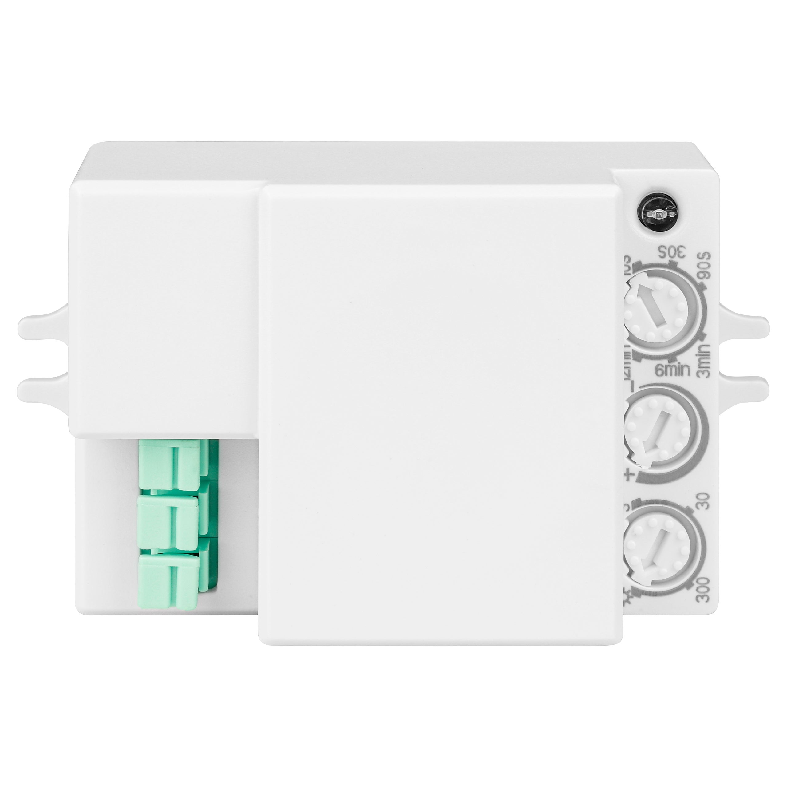 Czujnik ruchu mikrofalowy Flat 1200W 360 stopni regulacja IP20 5.8GHz biały MasterLED
