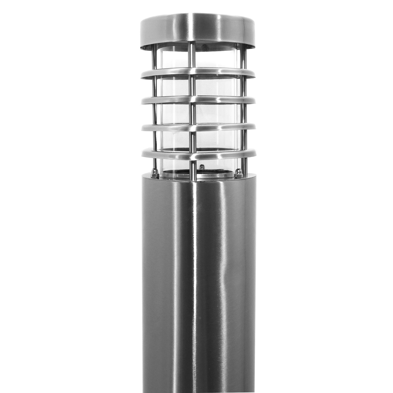 ESTADA lampadaire à LEDs poteau inox étanche douille E27 100cm éclairage jardin cour avenue 230V - 2