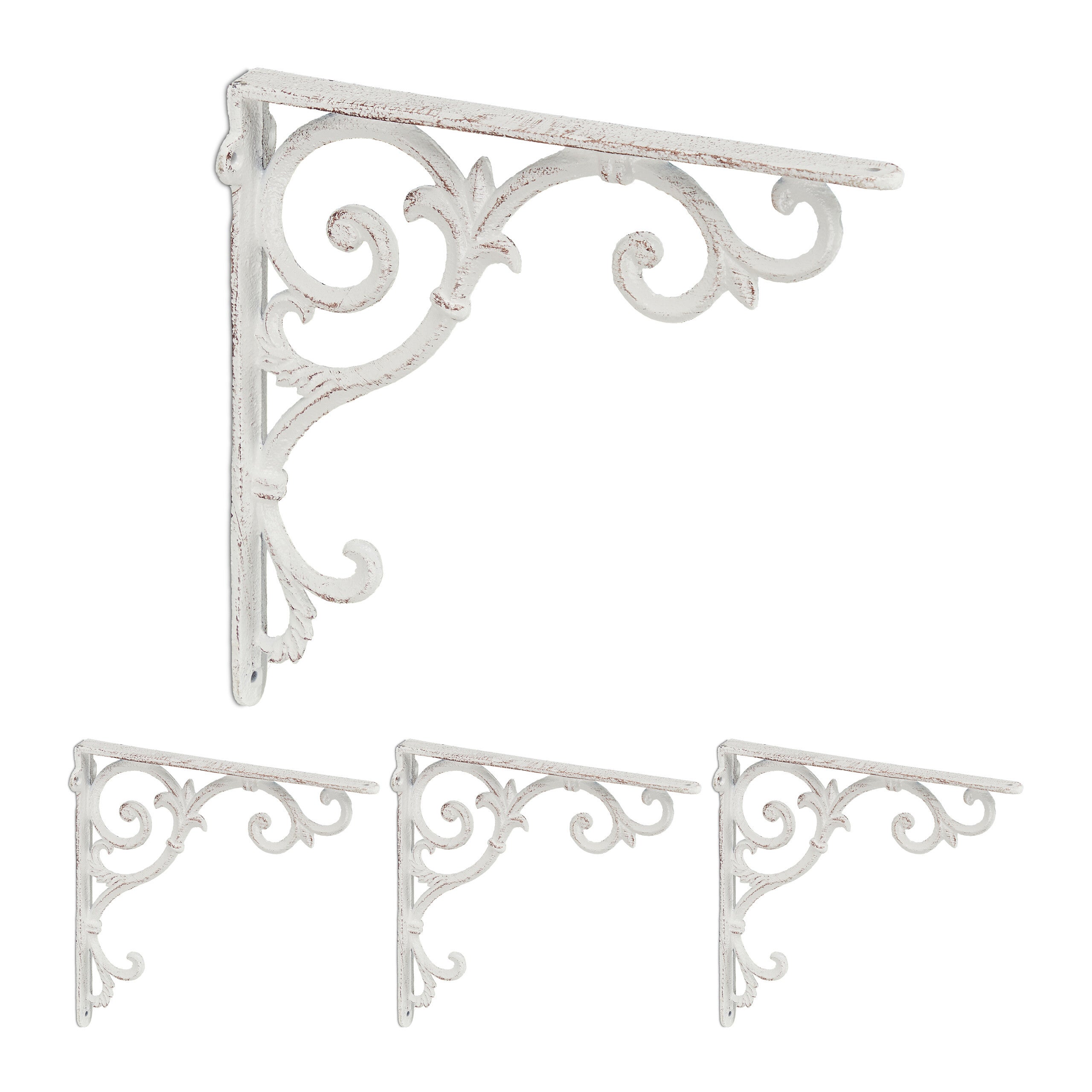 4 Pezzi Staffa Nascosta Mensole, Staffe Supporto Mensola Invisibile, Staffa Mensola Galleggiante - Foto 6