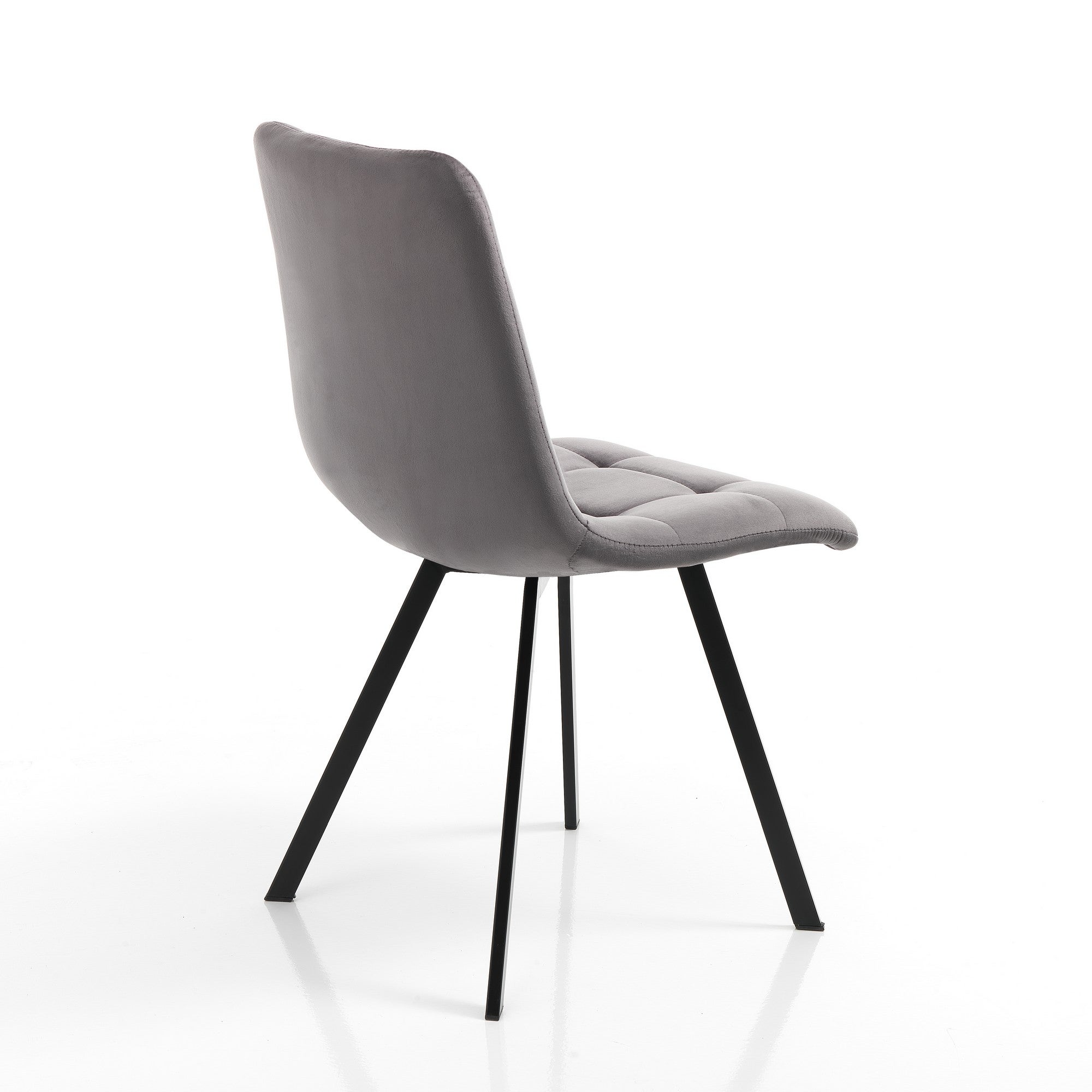 Set de 4 sillas TOFFEE GREY, acero, gris y negro, H87 x L44 x P56 cm ...