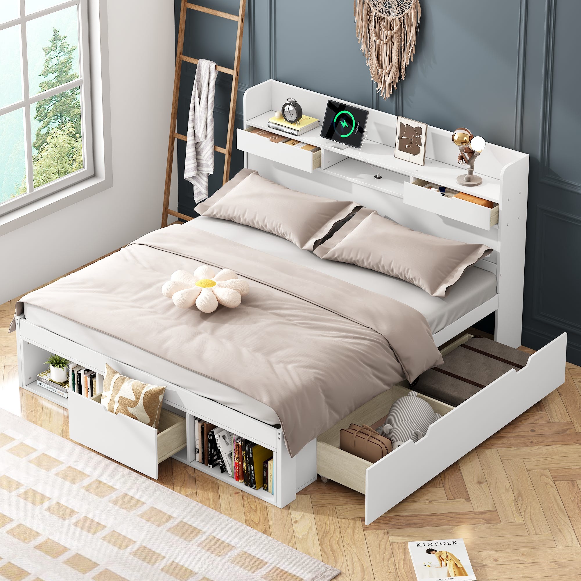 Letto sospeso in metallo 160 x 200 cm con illuminazione a LED, rete a doghe metalliche, illuminato, nero | Leroy Merlin Letto sospeso in metallo 160 x 200 cm con illuminazione a LED, rete a doghe metalliche, illuminato, nero | Leroy Merlin