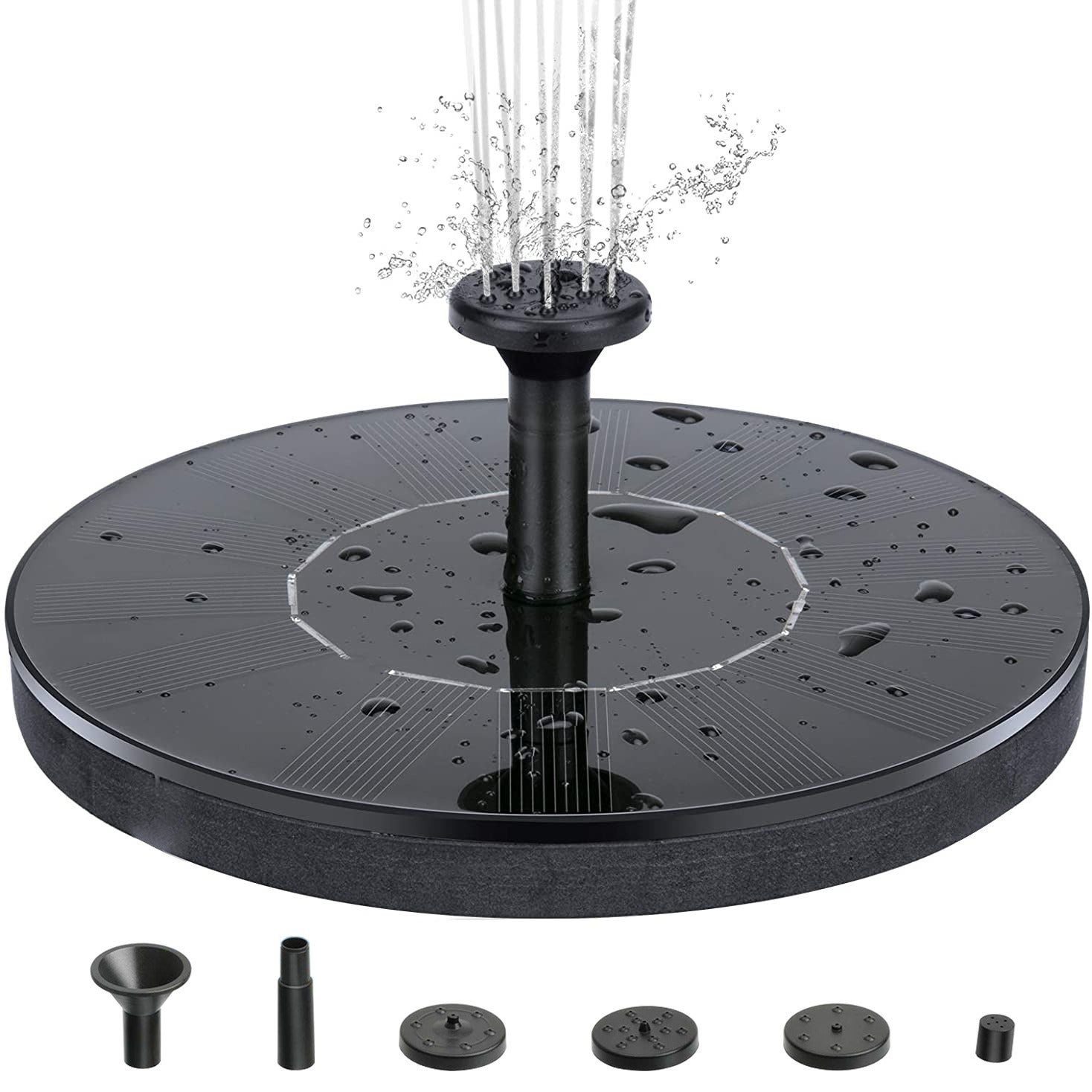 Fontanna solarna 18 cm, pompa wodna zasilana energią słoneczną, nie wymaga roślin, baterii ani prądu, do oczka wodnego/basenu/dekoracji ogrodu