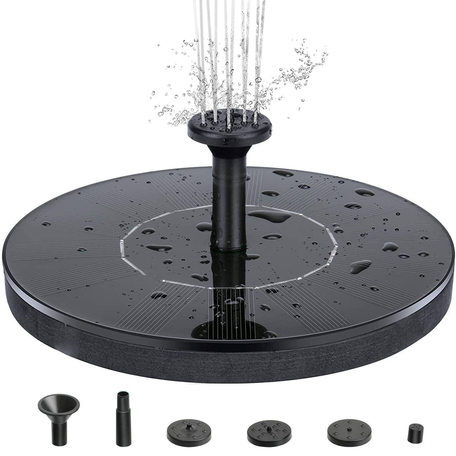 Pompa Solare Per Fontana, Pompa Per Acqua Solare | 3 W LED Luce Colorata Pompa Ad Energia Solare Per Il Bagno Degli Uccelli | Decorazione Per Esterni Per Abbeveratoio Per Uccelli, Prato