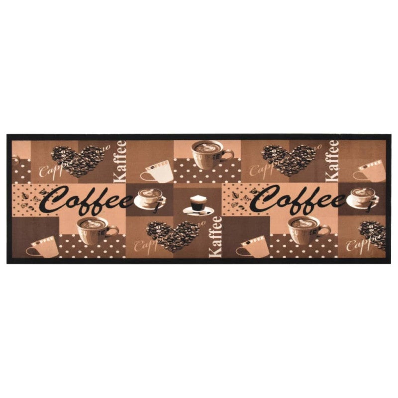 Kuchenna mata podłogowa Coffee, brązowa, 45x150 cm vidaXL