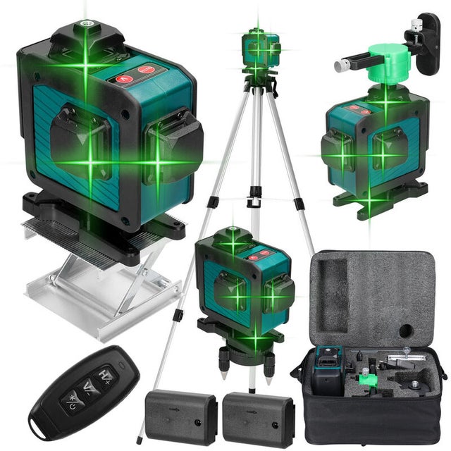 Niveau Laser Inspiritech 3x360° Vert - Auto-nivellement Pour Sol, Mur Et Plafond, Usage Intérieur Et Extérieur