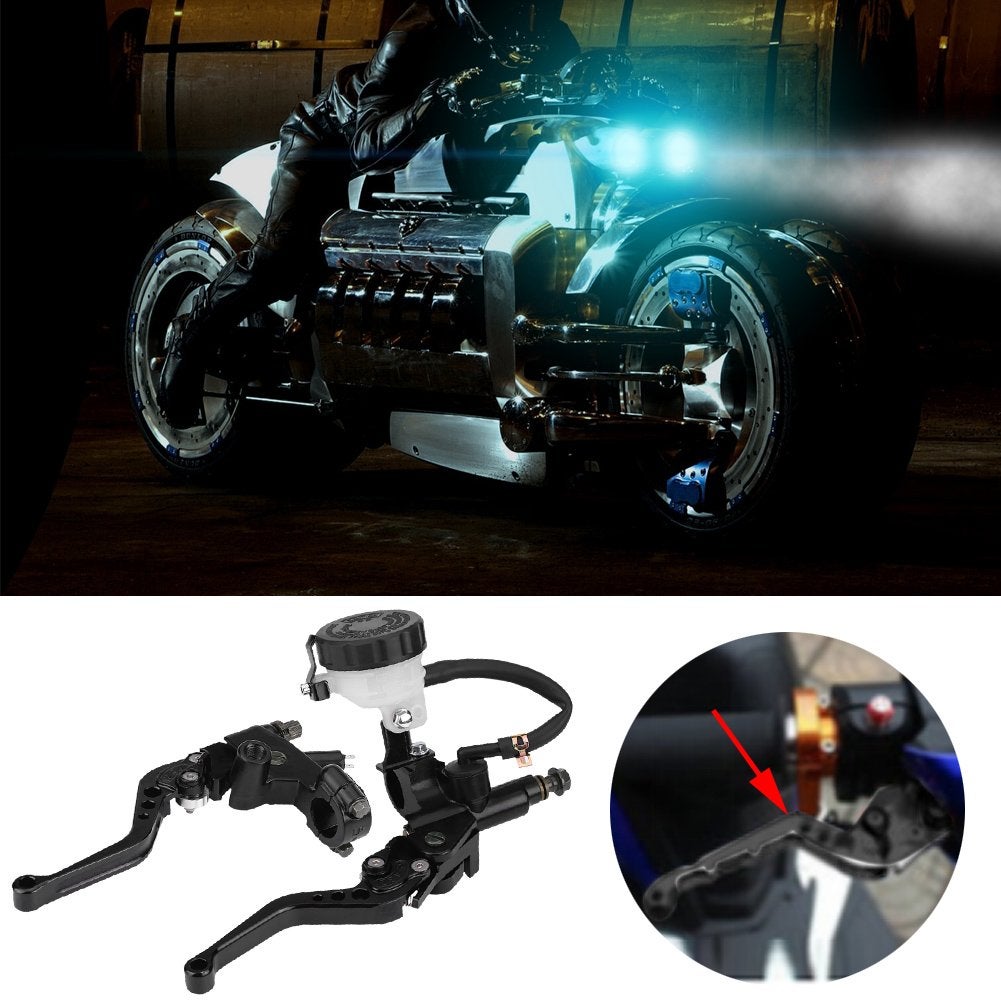 7/8" 22mm Motorcycle Brake & Clutch Lever Set – Black CNC Aluminum