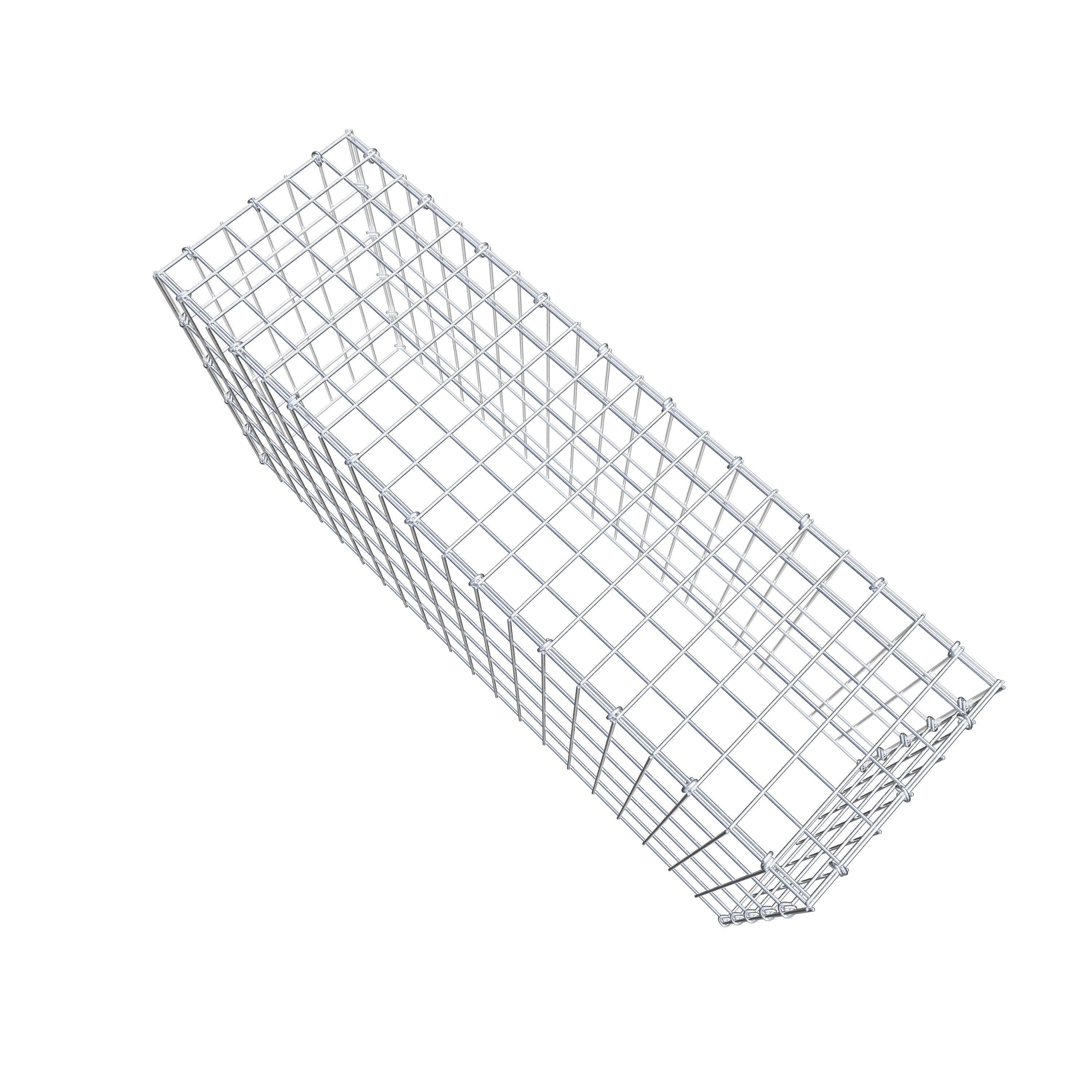 Gavión para apilar en acero galvanizado 100x50x30cm (LxAxP), malla 5 x 10cm, Anillo en C, sin rejilla inferior - 8