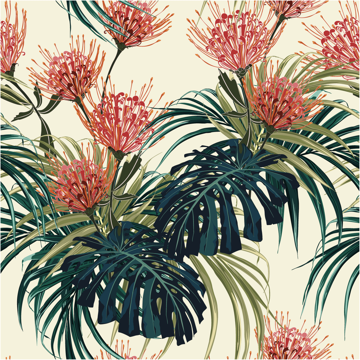 Adesivo carta da parati tropicale Sagua - Sticker adesivo - adesivi murali - 50x50cm - 2