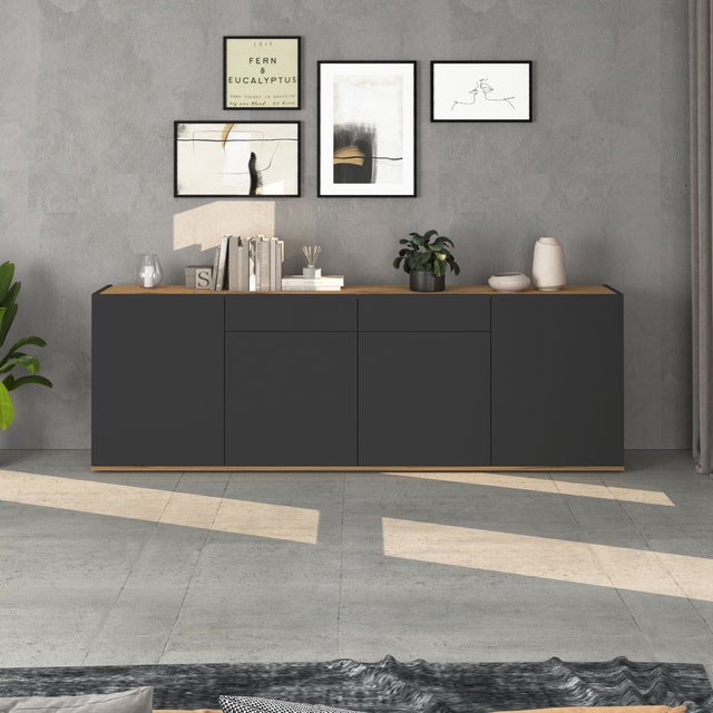 FOERPL Comò Bianca con 4 cassetti, Cassettiera Scandinavo Moderno con Gambe e Maniglie in Metallo Oro, per Camera da Letto, Soggiorno, 60x34x90cm