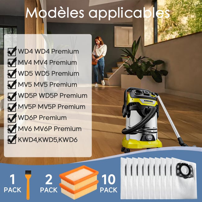 Accessoires Kärcher WD5 10 Sacs Filtrants Pour Kärcher WD4/WD5/WD6 - Compatibles KFI 487 - Aspirateurs Eau Et Poussière Filtres Kärcher WD4 WD5 Accessoires Kärcher WD5 10 Sacs Filtrants Pour Kärcher WD4/WD5/WD6 - Compatibles KFI 487 - Aspirateurs Eau Et Poussière Filtres Kärcher WD4 WD5