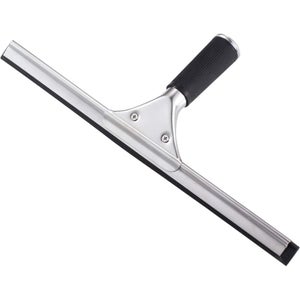 Mitclear Raclette à Vitre Professionnelle(25cm), Lave Vitre avec Lame Silicone, Nettoyeur Vitre en Acier Inoxydable, Kit de Nettoyage de Vitres pour Salle de Bain, Douche, Voiture, Miroir, Fenêtre