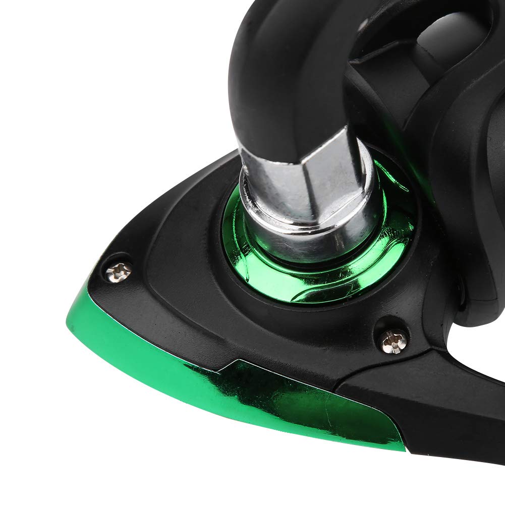 Mulinello da pesca a doppia bobina Ruota da tiro lunga con bilanciere ad alta resistenza in metallo (HK1000) - 2