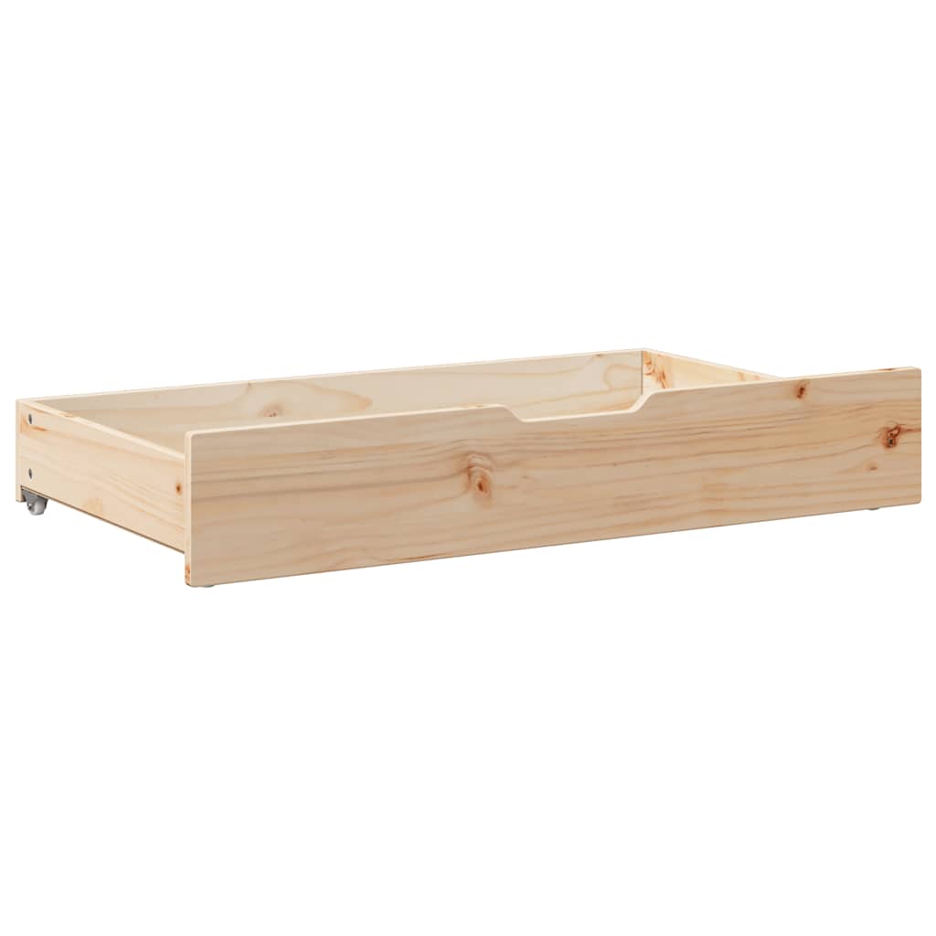 Tiroirs sous le lit avec roulettes 2 pcs 90x55x17 cm pin massif - 4