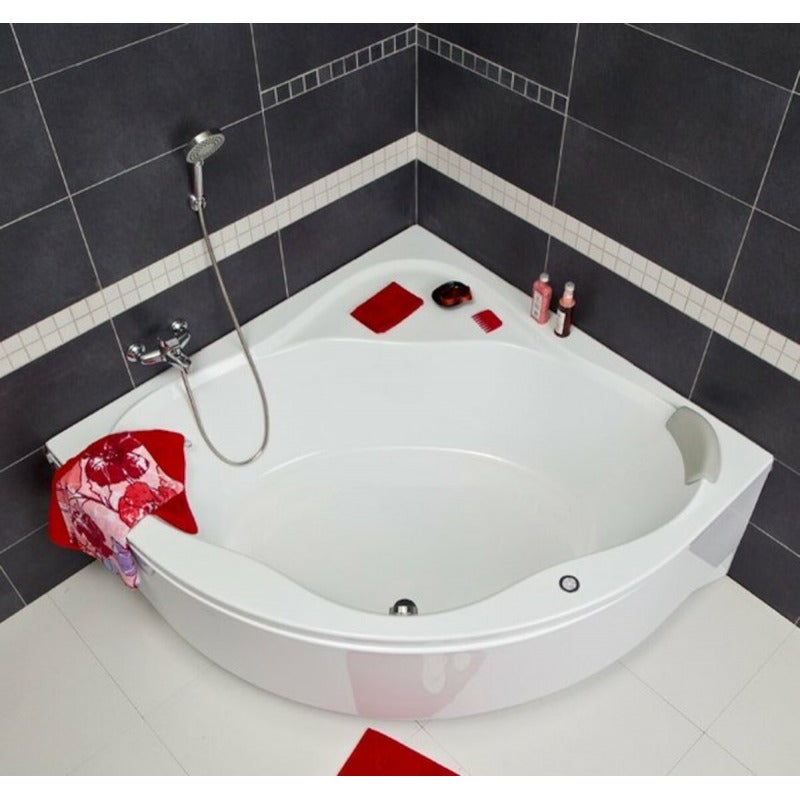 Newday 150x150 cm Baignoire d'angle en acrylique, sans pieds, blanc (C661000000) - 4