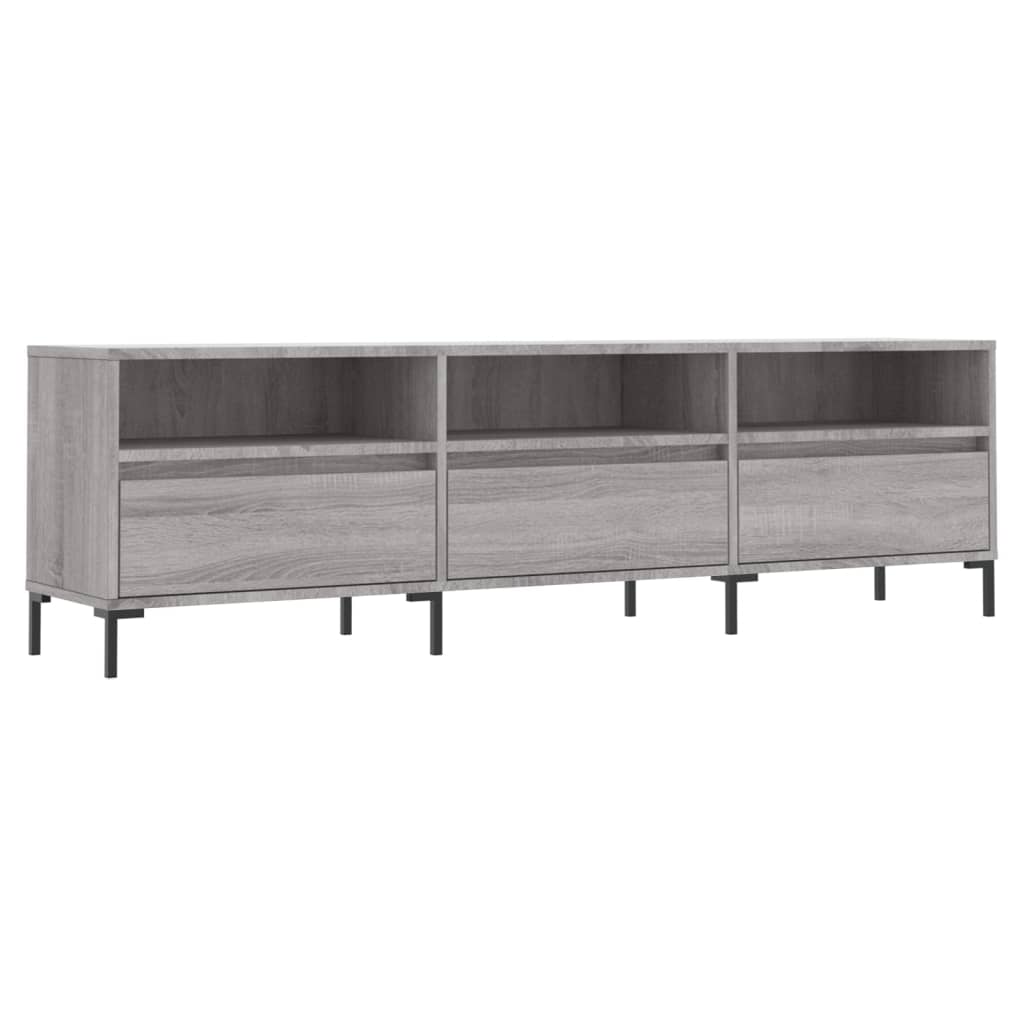 vidaXL Meuble TV sonoma gris 150x30x44,5 cm bois d'ingénierie - 2
