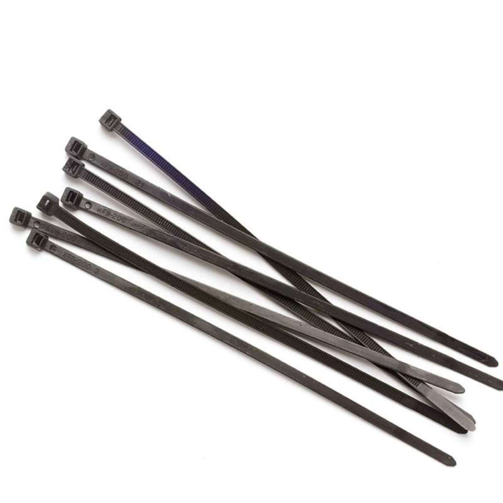 JEU DE SERRE-CÂBLES EN NYLON - 4.6 x 200 mm - NOIR (100 pcs) - 4