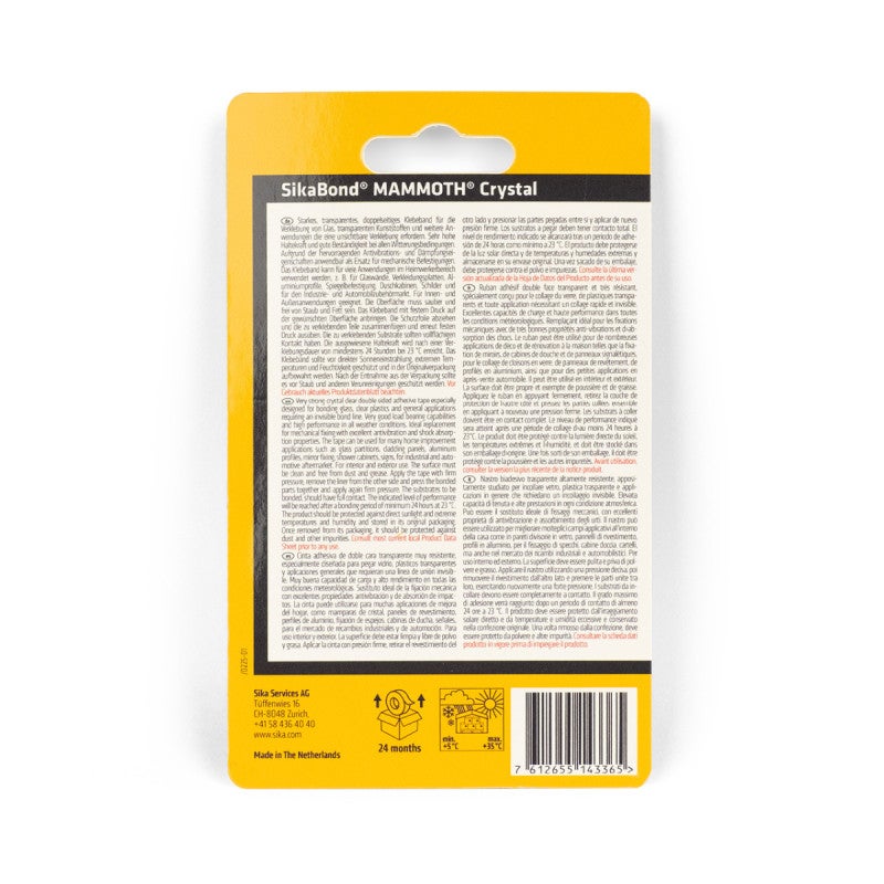 Ruban adhésif double face SIKA SikaBond Mammoth Crystal - 19mm x 1,5m - 2
