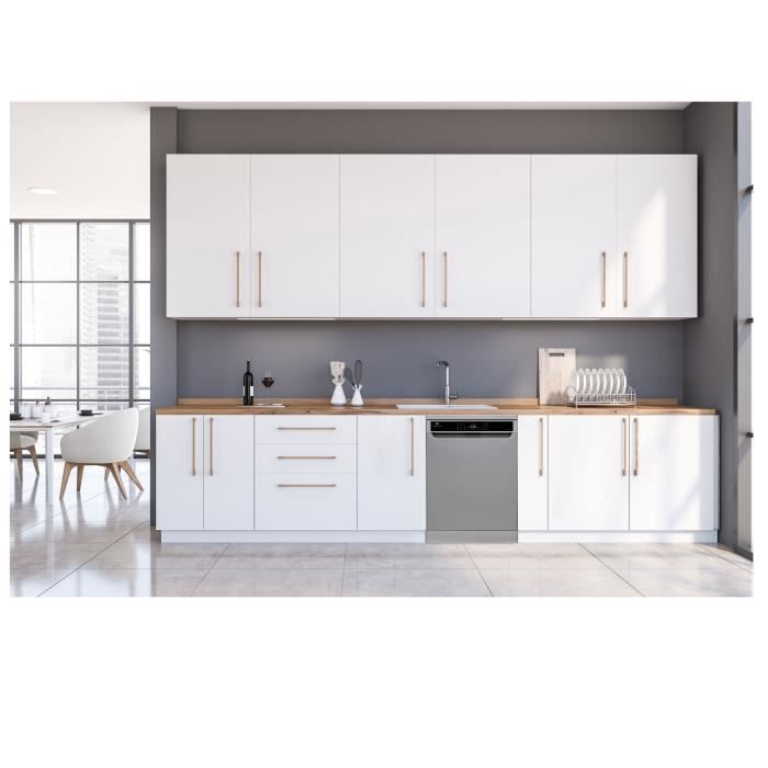 Lave-vaisselle pose libre CONTINENTAL EDISON - 15 couverts - Largeur 59,8 cm - Classe D - moteur induction - 39 dB - Silver - 5
