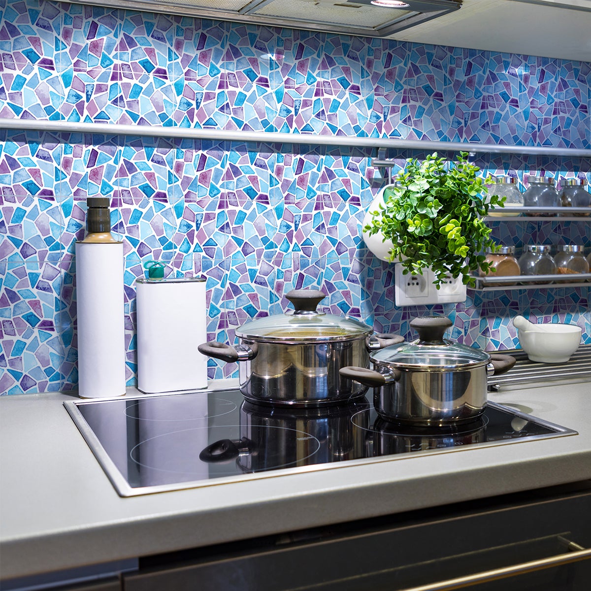 24 vinilos baldosas de cemento terrazzo valentin - adhesivo de pared - revestimiento sticker mural decorativo - 24stickers15x15cm