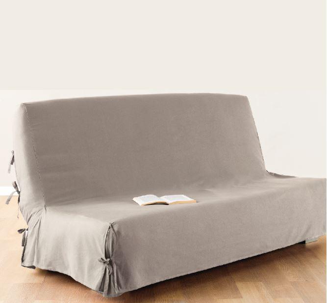 Funda para sofá cama - algodón - beige - 140x200 cm - atmosphera créateur d'intérieur