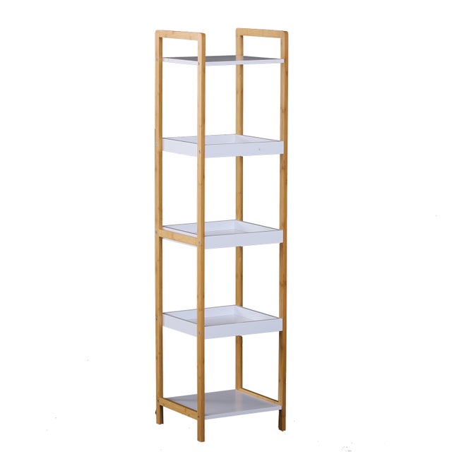Étagère Verticale Relaxdays 115x33x28cm - 4 Niveaux, Acier Noir | Rangement Cuisine/SDB