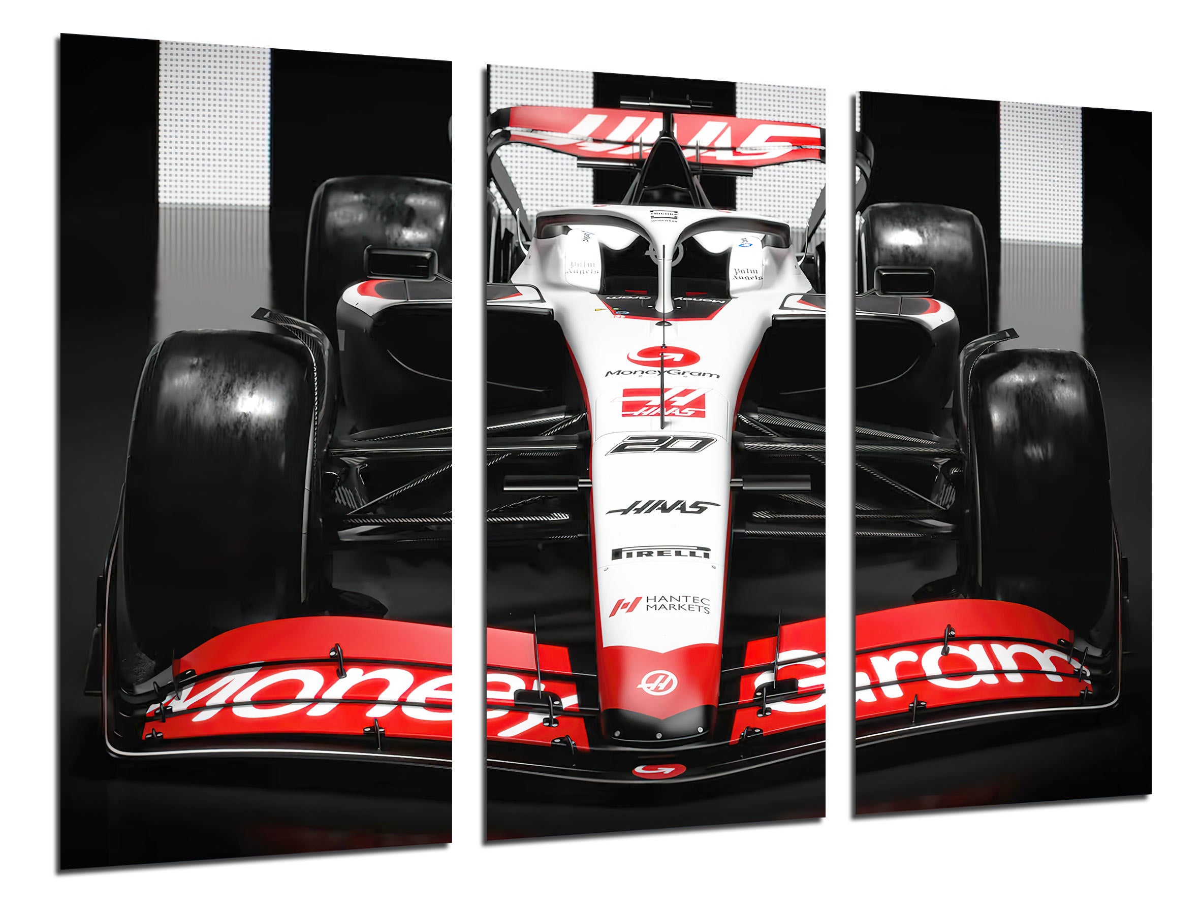 Ensemble de peintures décoratives Voiture de Formule 1, Hass VF-23 2023