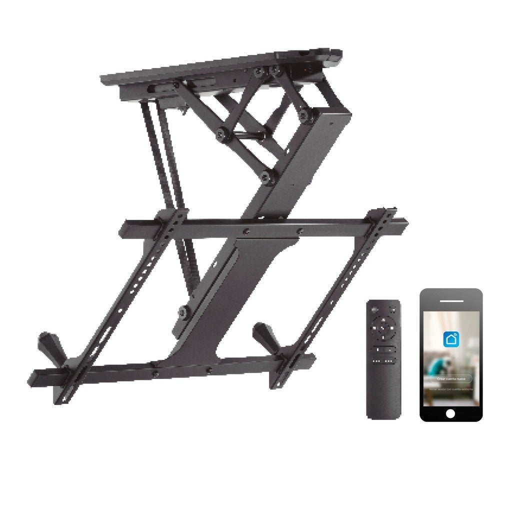 Supporto TV Motorizzato A Soffitto - Staffa TV Motorizzata Ribaltabile Da 0-85°, Supporto Da Soffitto Per TV Elettrica Con Telecomando E Controllo Dell'interruttore, Per TV Da 50-90 Pollici