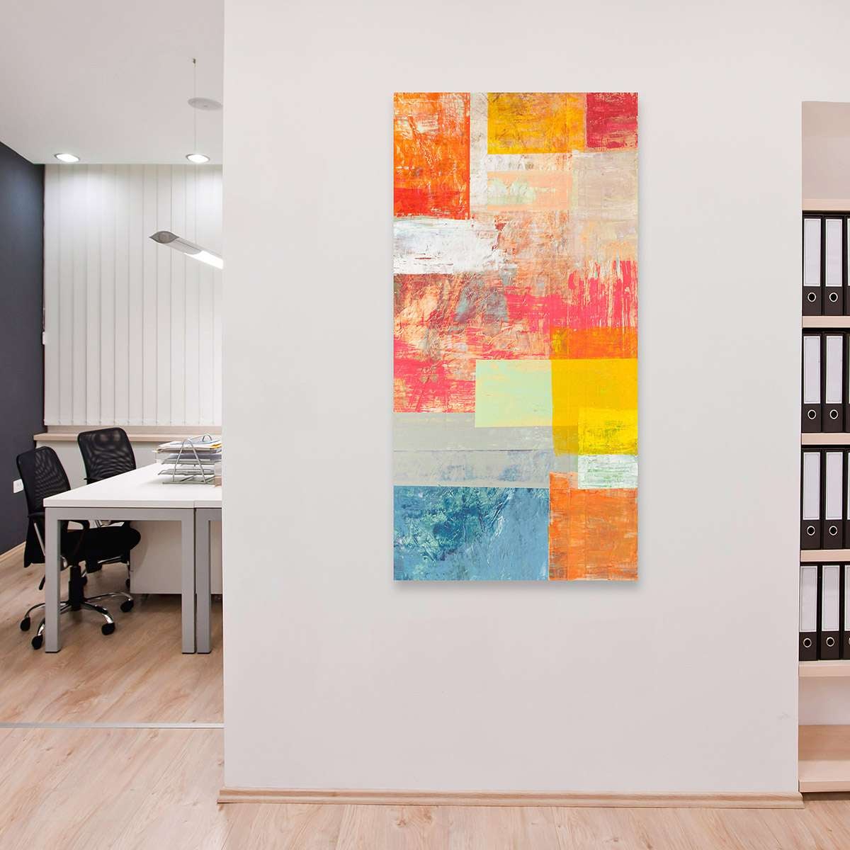 Art Print Cafe - Peinture abstraite moderne - impression sur toile - Italo Corrado - Summer Festival I - 70x140 cm - 3