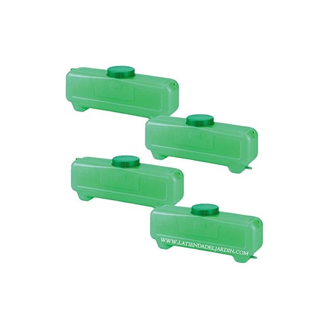 Pack 4 Depósito de agua 7 litros con filtro 47x11x18 cm ideal para almacenamiento y filtrado de agua