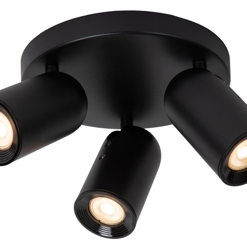 Reflektor sufitowy Spot Punch czarny 3xGU10x35W wym: 10,5 x 21 x 21 cm IP20 Lucide