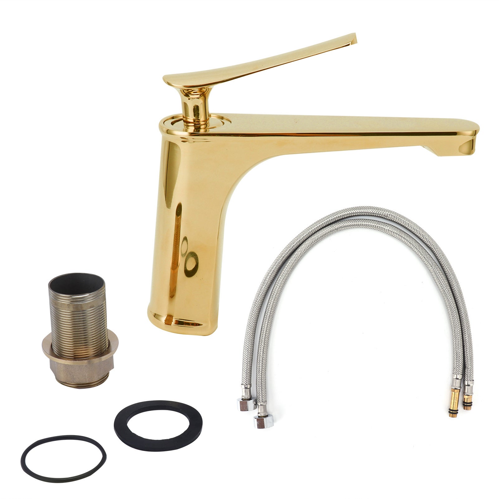 Rubinetto Cascata Per Lavello Bagno - Miscelatore Ottone Acqua Calda Fredda Rame Antico Monoforo 96924171