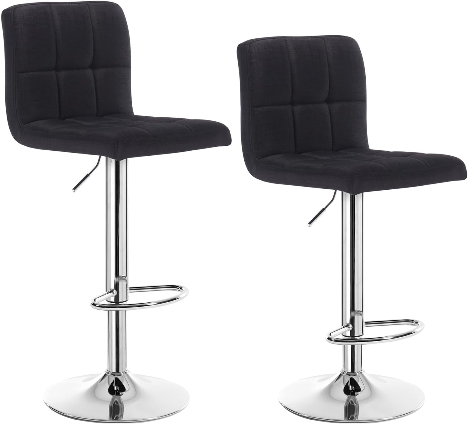 Lot de 6 chaises en tissu avec piètement en métal L51 cm - ELODIE