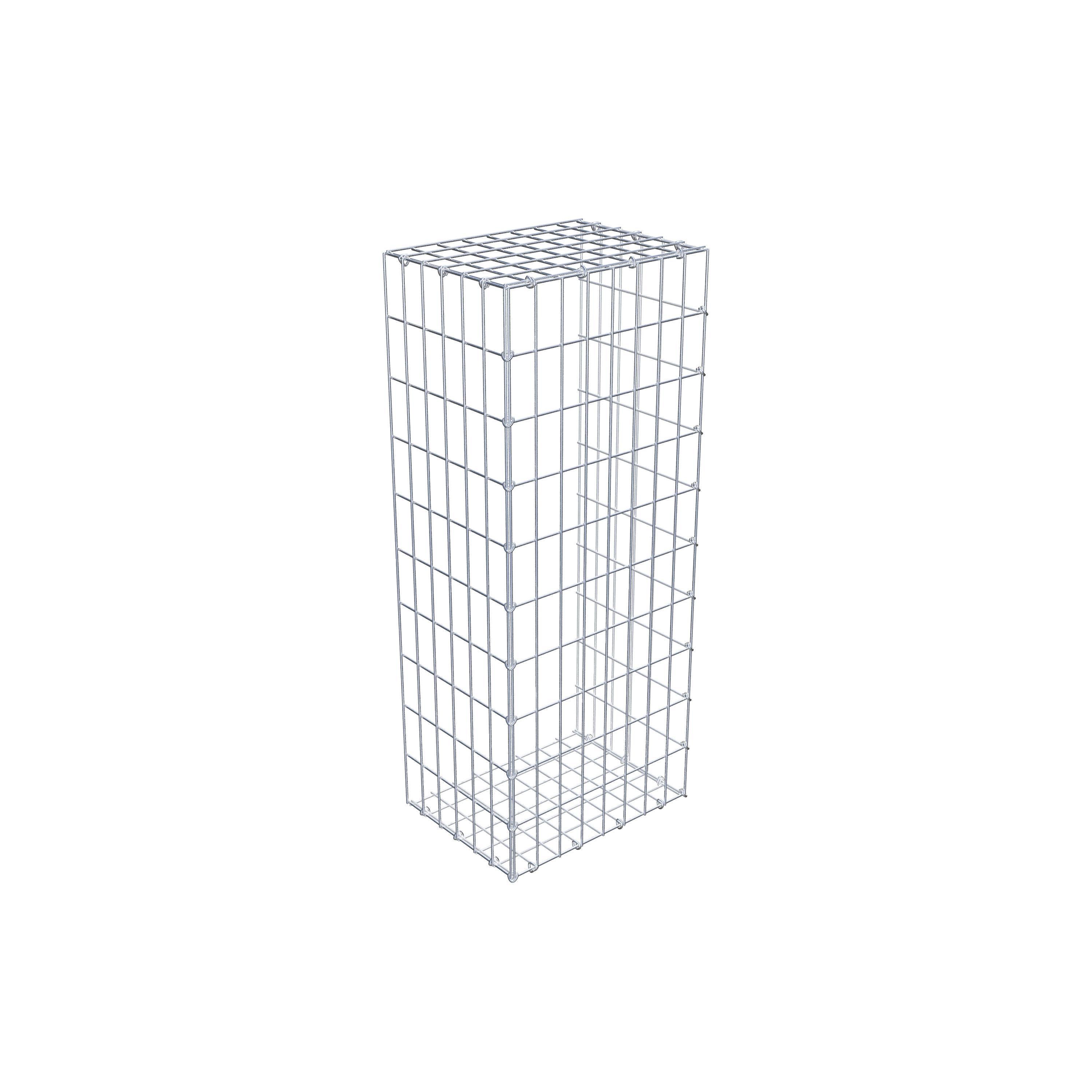 Gavión para alargar en acero galvanizado 100x30x40cm (LxAxP), malla 5 x 10cm, Anillo en C, sin rejilla frontal - 3